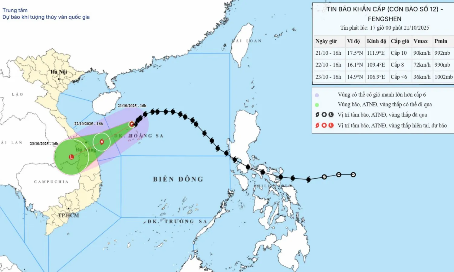 Bão số 12 giữ cường độ, gây mưa đặc biệt lớn ở miền Trung