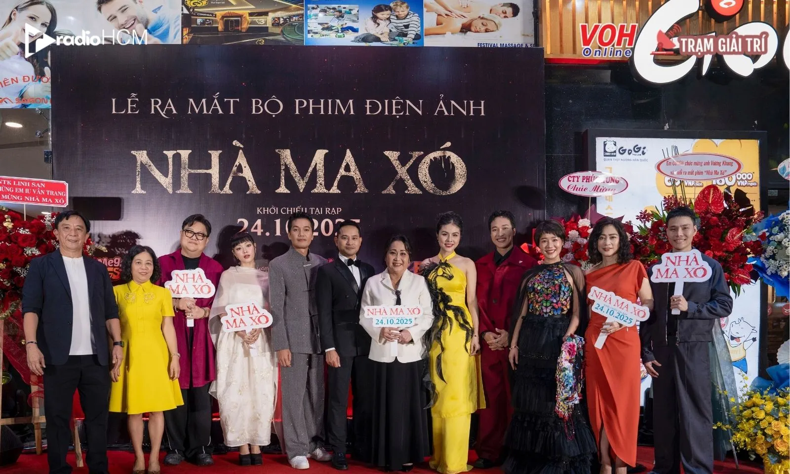 Vân Trang, Hoàng Kim Ngọc, Lan Thy đọ dáng trên thảm đỏ ra mắt Nhà Ma Xó 