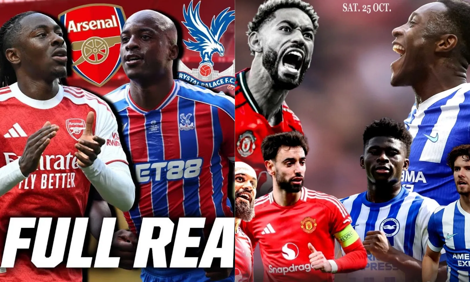 Lịch thi đấu Ngoại hạng Anh vòng 9: Arsenal vs Crystal Palace | MU vs Brighton