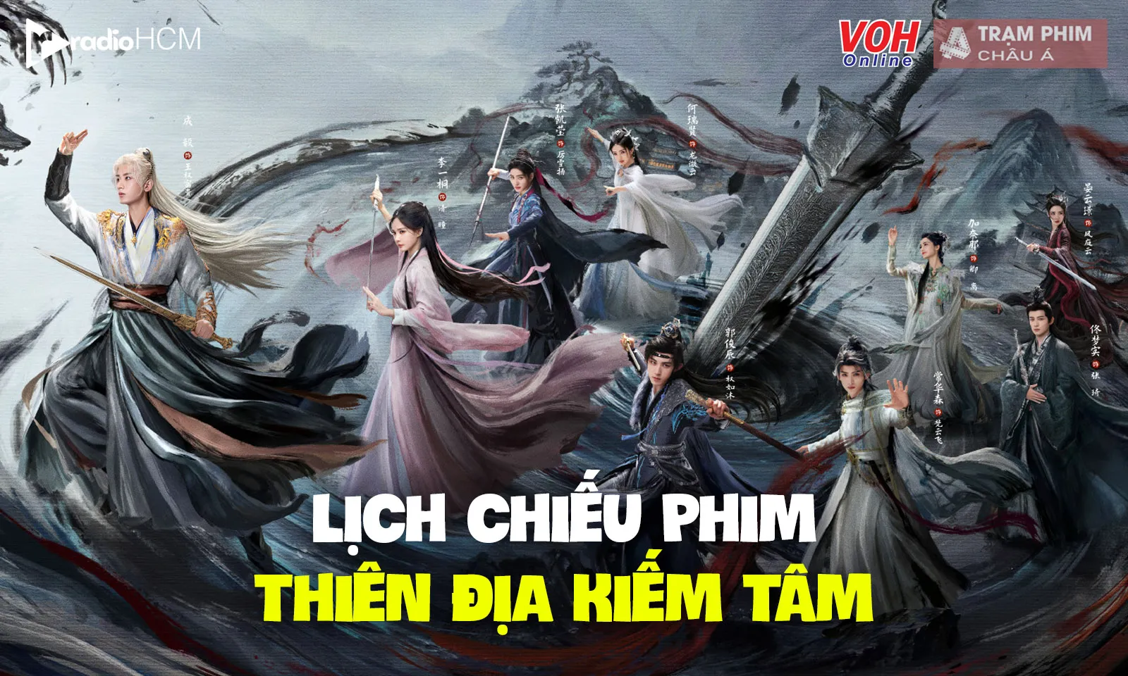 Lịch chiếu phim Thiên Địa Kiếm Tâm của Thành Nghị và Lý Nhất Đồng