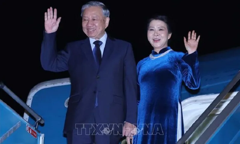 Tổng Bí thư Tô Lâm và Phu nhân lên đường thăm chính thức Anh 