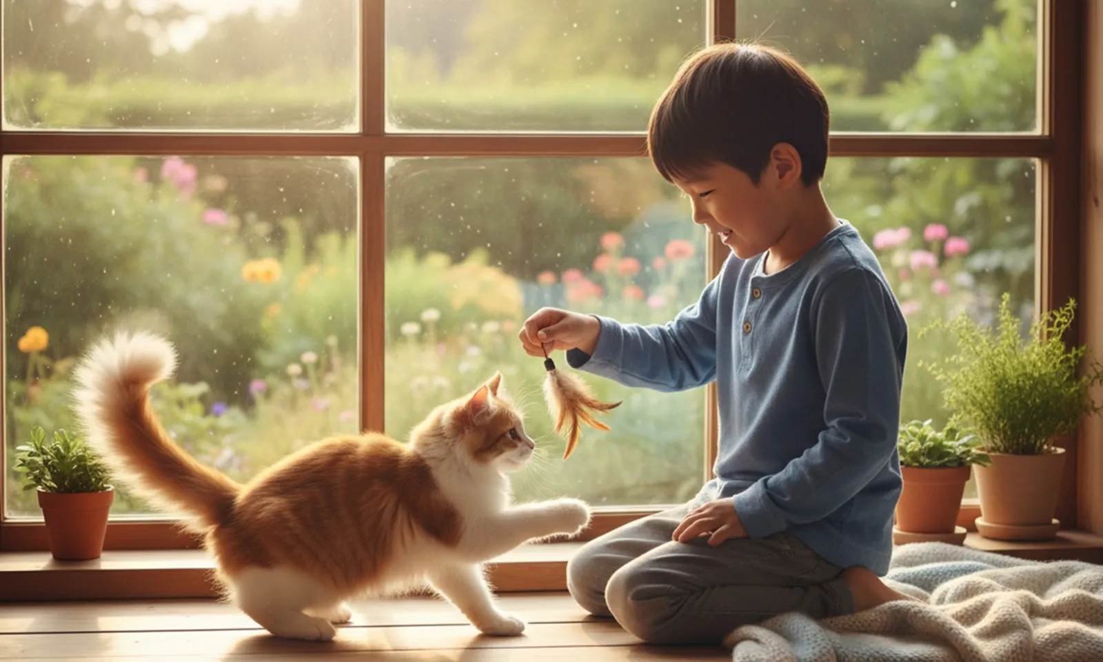 Bé trai bị cào rách kết mạc khi chơi với mèo