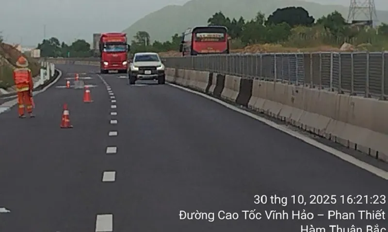 Cao tốc Vĩnh Hảo-Phan Thiết đã thông tuyến trở lại