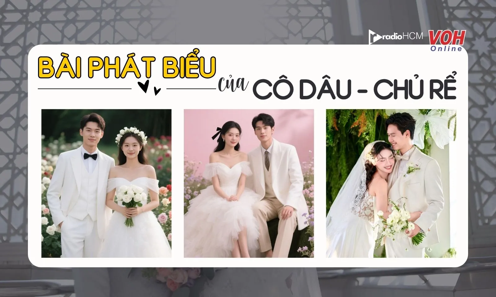 Bài phát biểu đám cưới của cô dâu, chú rể khiến ai cũng xúc động