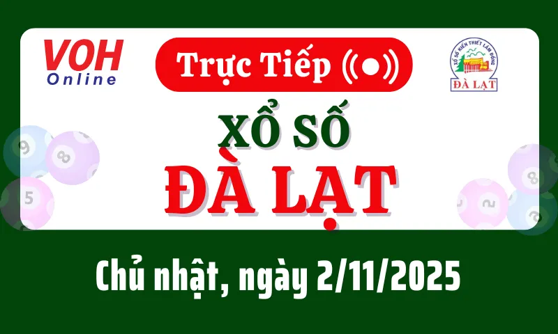XSDL 2/11 - Kết quả xổ số Đà Lạt hôm nay chủ nhật ngày 2/11/2025