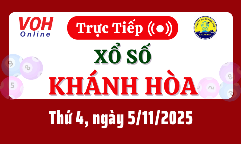 XSKH 5/11 - Kết quả xổ số Khánh Hòa hôm nay thứ 4 ngày 5/11/2025