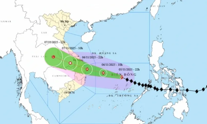 Bão số 13 tiến gần bờ, gây mưa lớn miền Trung – Tây Nguyên