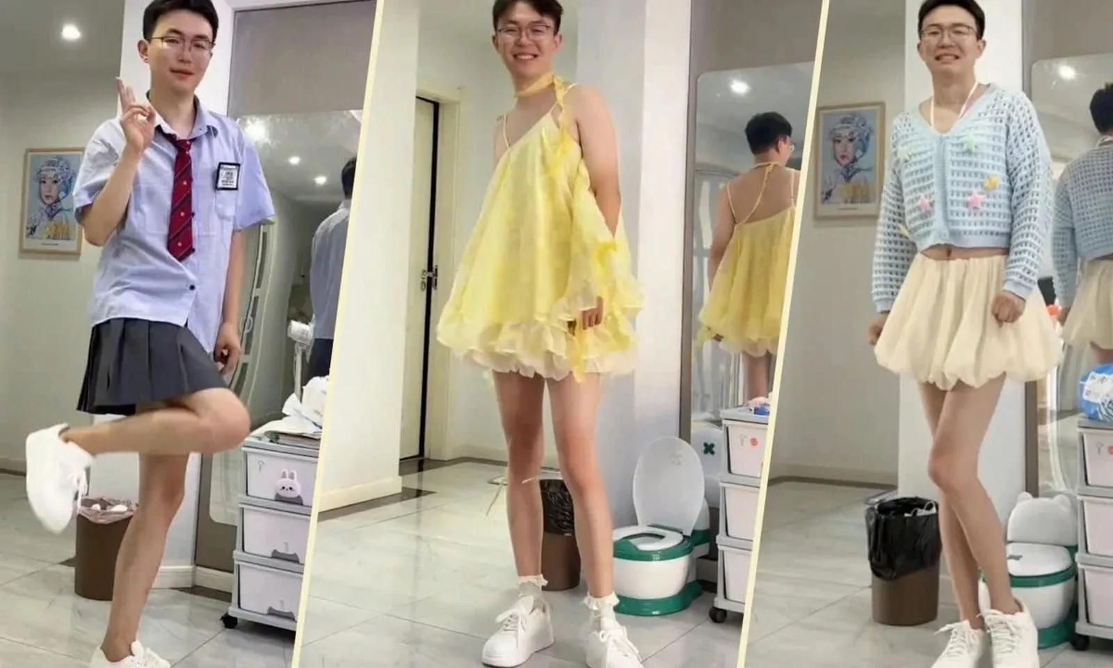 Ông bố gây sốt vì đôi chân thon dài như người mẫu, được hãng thời trang nữ săn đón