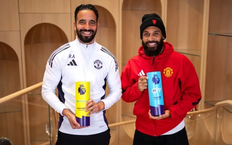 HLV Amorim và Mbeumo cùng nhận giải xuất sắc nhất tháng