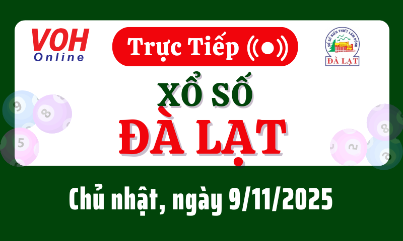 XSDL 9/11 - Kết quả xổ số Đà Lạt hôm nay chủ nhật ngày 9/11/2025
