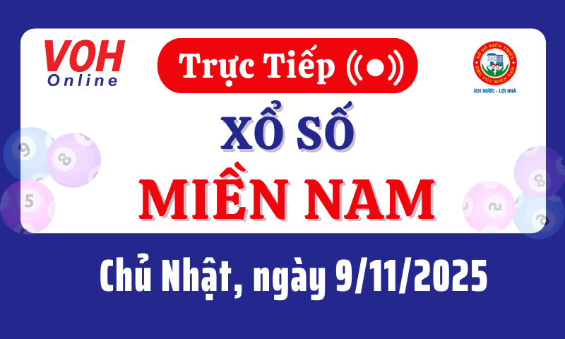 XSMN 9/11, Trực tiếp xổ số miền Nam chủ nhật ngày 9/11/2025