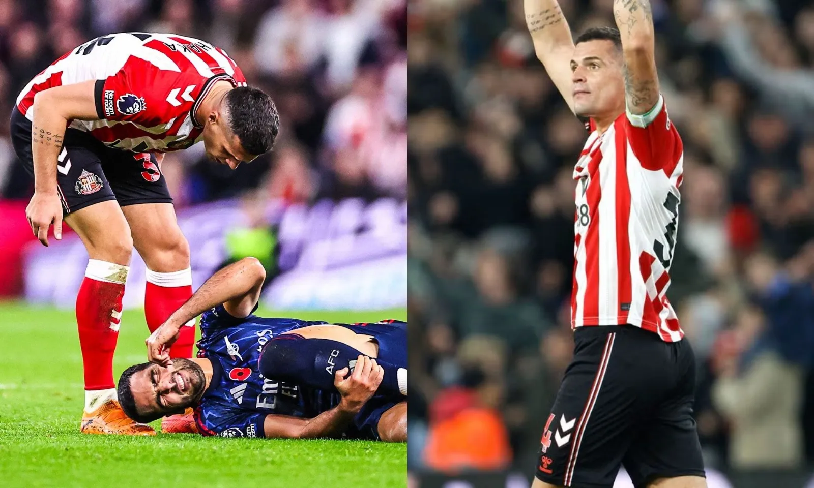 Xhaka nạt nộ tiền vệ Arsenal, Saka phải can ngăn