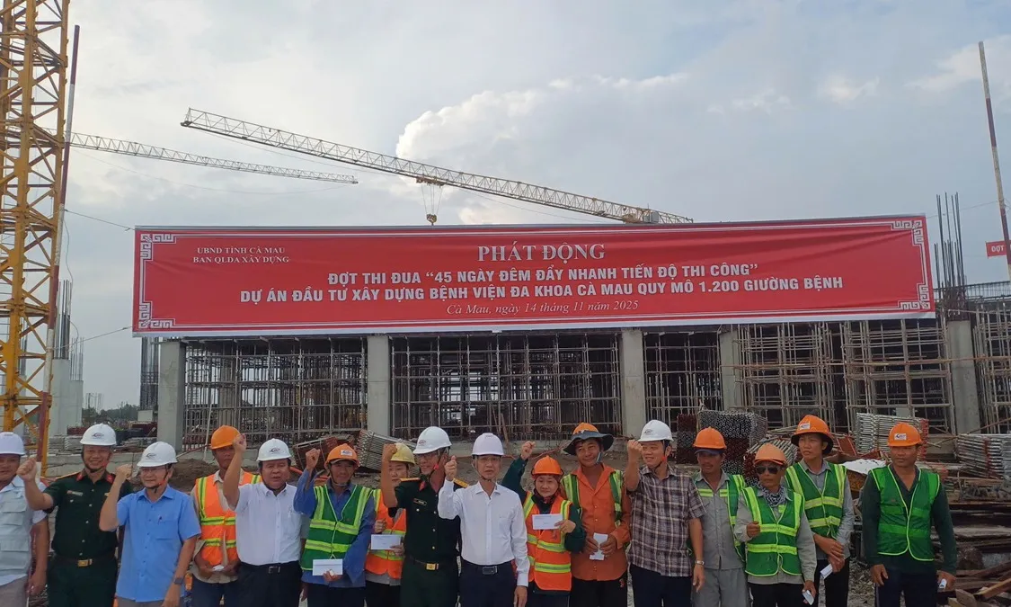 Cà Mau phát động thi đua đẩy nhanh tiến độ Bệnh viện Đa khoa 1.200 giường