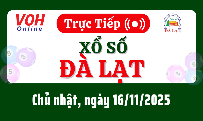 XSDL 16/11 - Kết quả xổ số Đà Lạt hôm nay chủ nhật ngày 16/11/2025