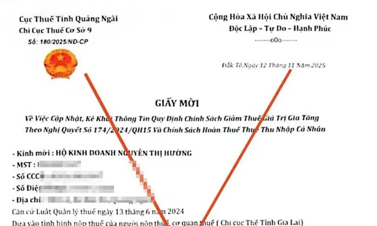 Thủ đoạn lừa đảo mới: Giấy mời giả mạo cơ quan thuế gửi thẳng đến doanh nghiệp
