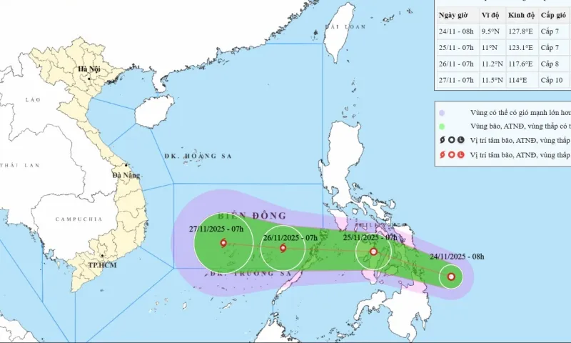 Áp thấp nhiệt đới sắp vào Biển Đông