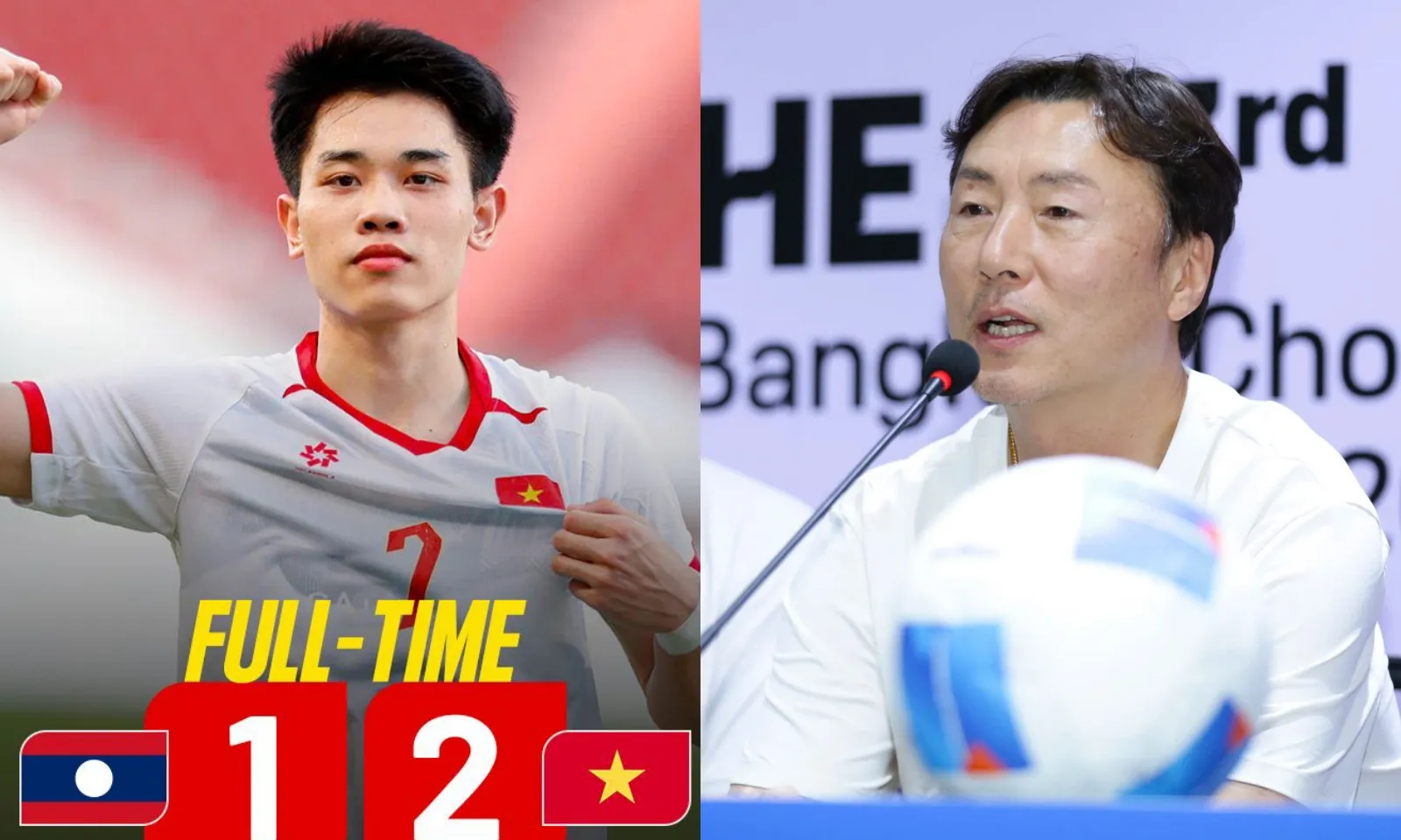 HLV U22 Lào khó hiểu với bàn thắng của Đình Bắc 