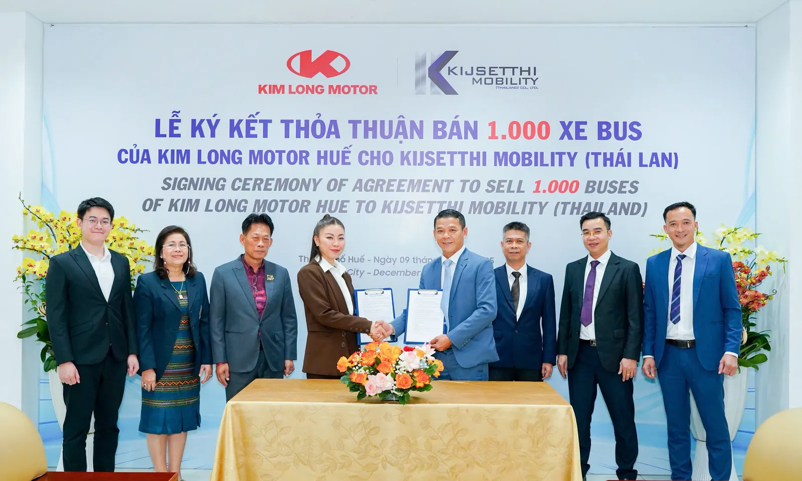 Kim Long Motor xuất khẩu 1.000 xe bus sang Thái Lan