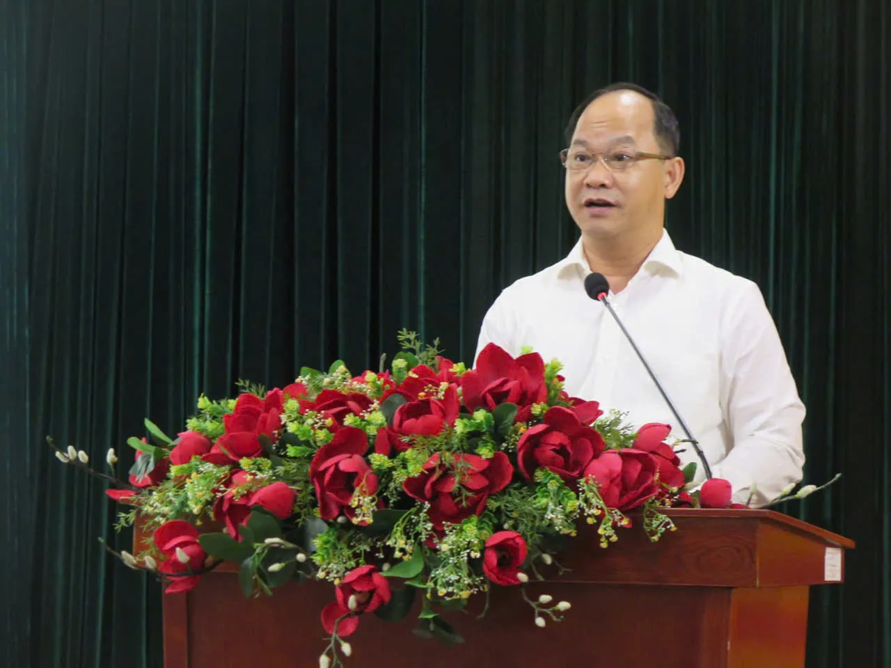 Bí thư Đảng ủy phường Tân Định Lê Đức Thanh phát biểu kết luận Hội nghị