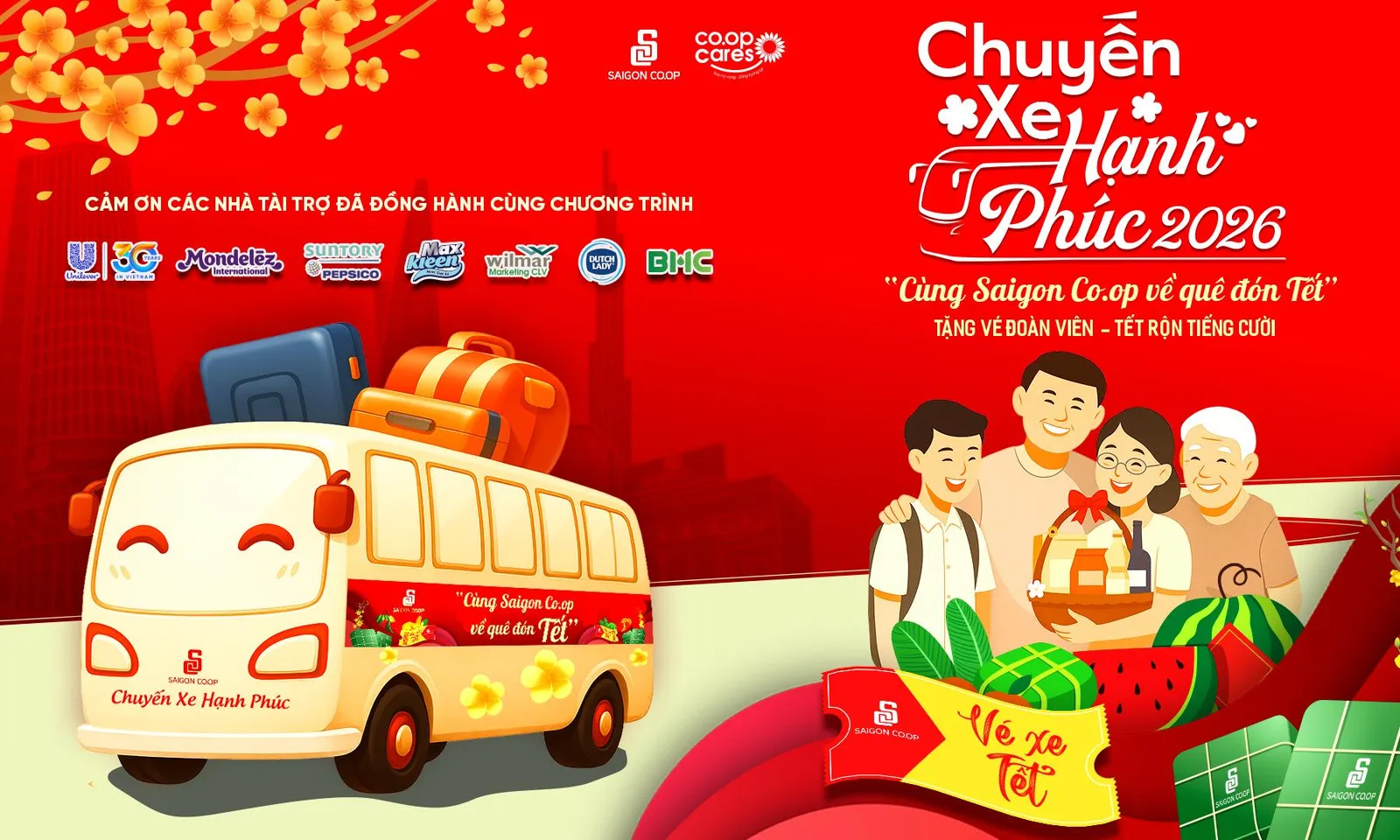 “Chuyến xe hạnh phúc” 2026-mùa thứ 4 vận hành bởi hệ thống Saigon Co.op