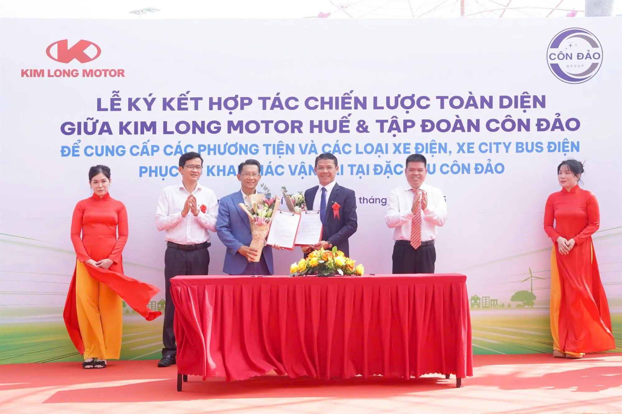 Công ty Cổ phần Kim Long Motor Huế và Tập đoàn Côn Đảo ký kết hợp tác chiến lược toàn diện
