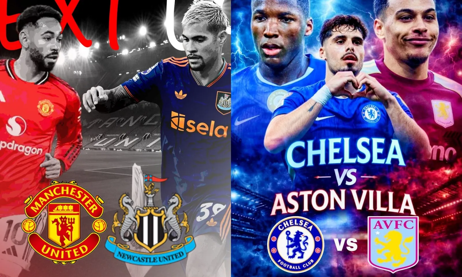 Lịch thi đấu Ngoại hạng Anh vòng 18: MU vs Newcastle | Chelsea vs Aston Villa