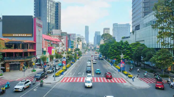 Tuyến đường Lê Lợi khang trang sau khi cải tạo sửa chữa