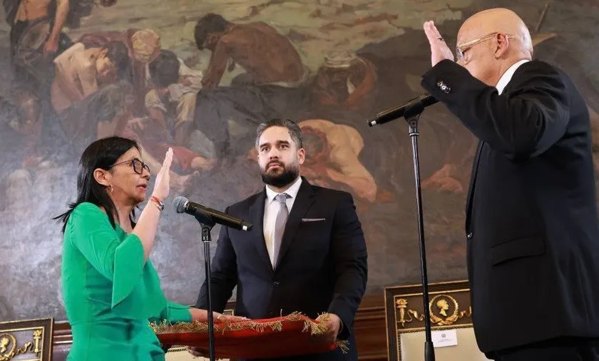 Bà Delcy Rodríguez tuyên thệ nhậm chức Tổng thống lâm thời Venezuela