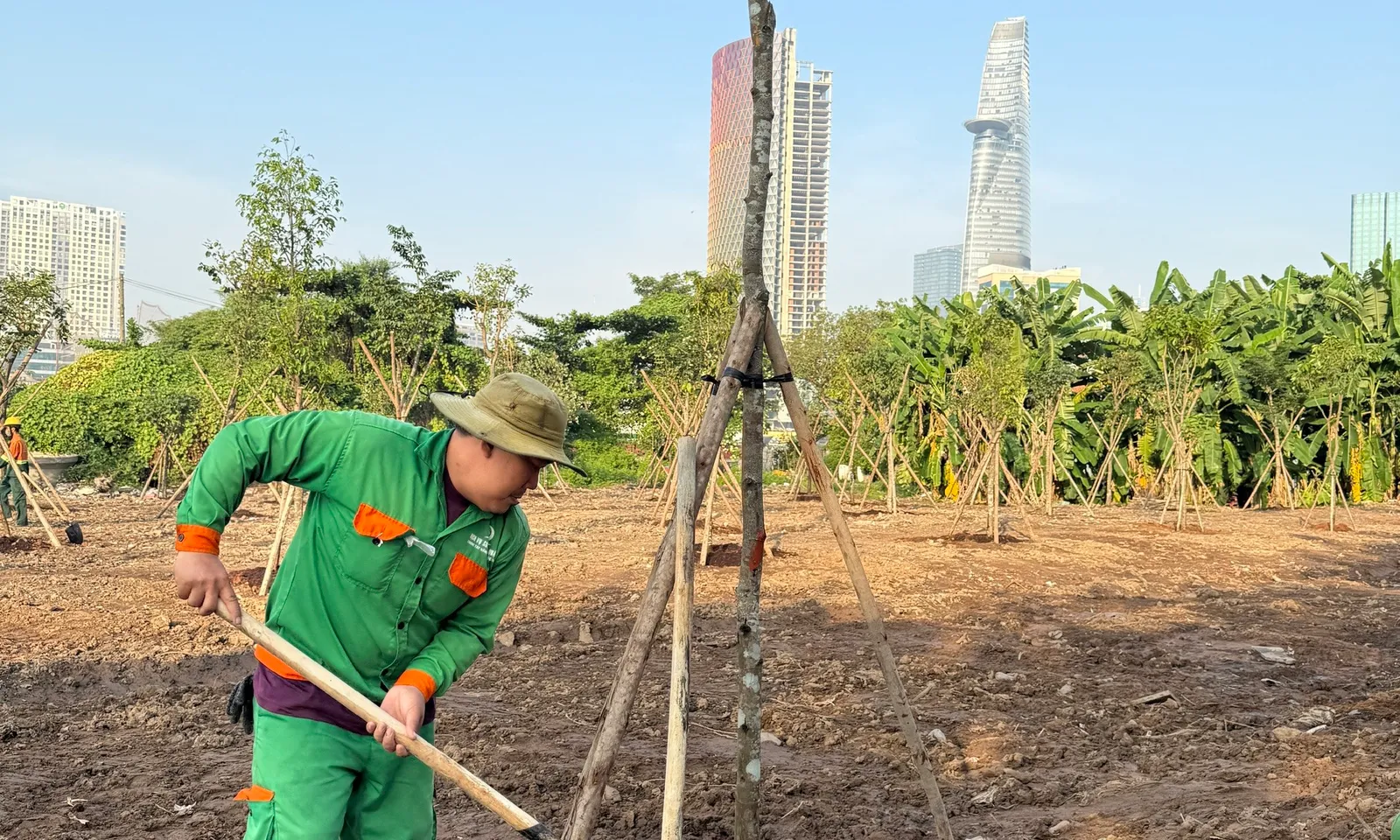 TPHCM trồng gần 1.000 cây xanh ven sông Sài Gòn, nâng chuẩn mảng xanh đô thị