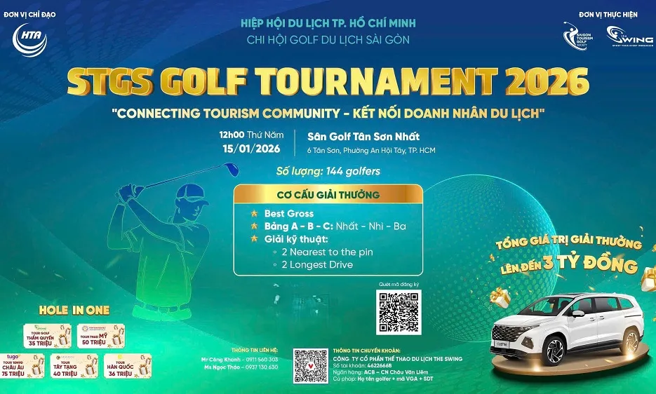 STGS Golf Tournament 2026: Sân chơi gắn kết cộng đồng doanh nhân du lịch