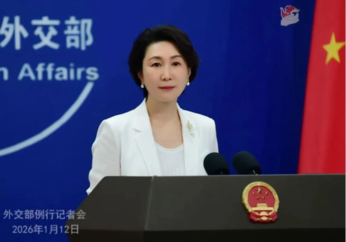 Người phát ngôn Bộ Ngoại giao Trung Quốc Mao Ninh (Mao Ning) tại cuộc họp báo hôm 12-1 - Ảnh Bộ Ngoại giao Trung Quốc