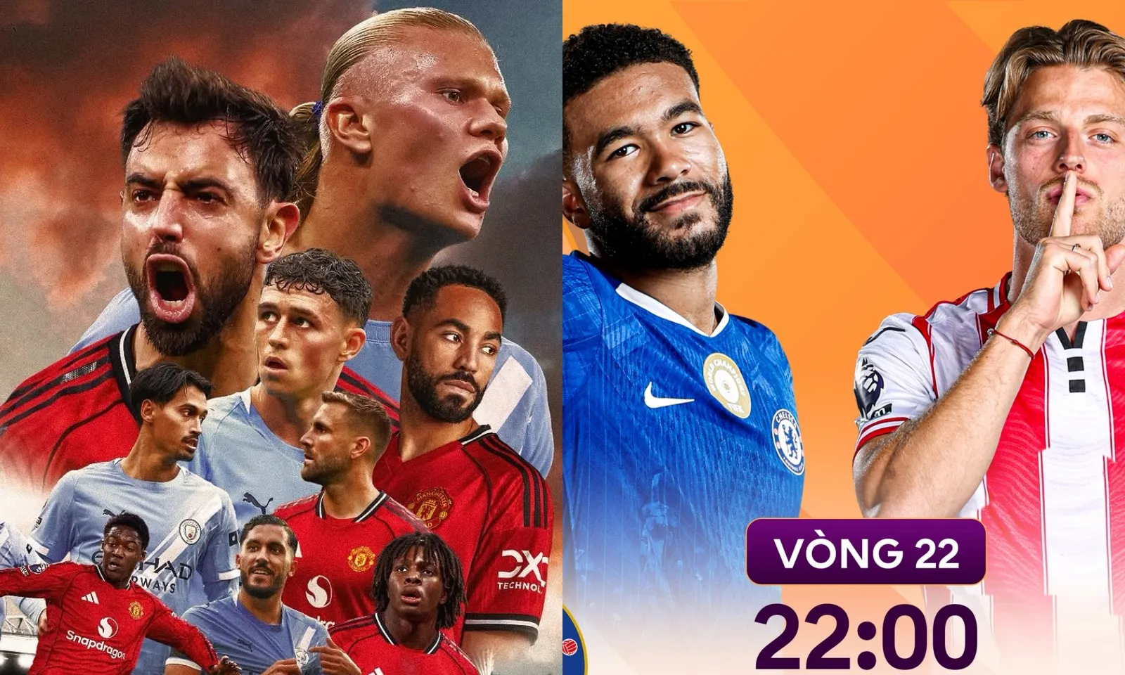 Lịch thi đấu Ngoại hạng Anh vòng 22: MU vs Man City | Chelsea vs Brentford