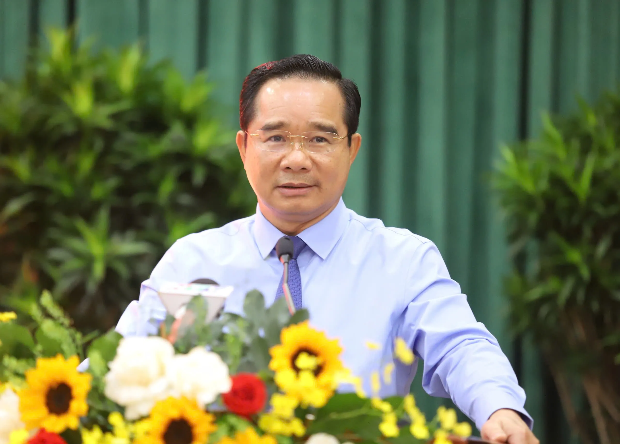 Chủ tịch UBND TPHCM Nguyễn Văn Được phát biểu khai mạc Hội nghị