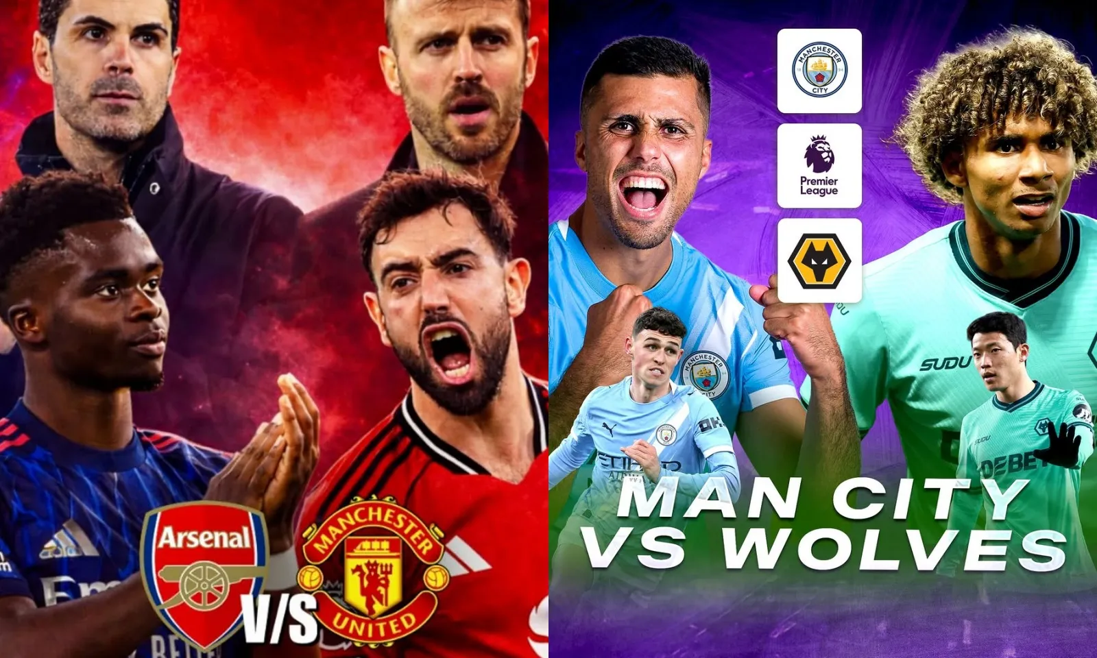 Lịch thi đấu Ngoại hạng Anh vòng 23: Arsenal vs MU | Man City vs Wolves