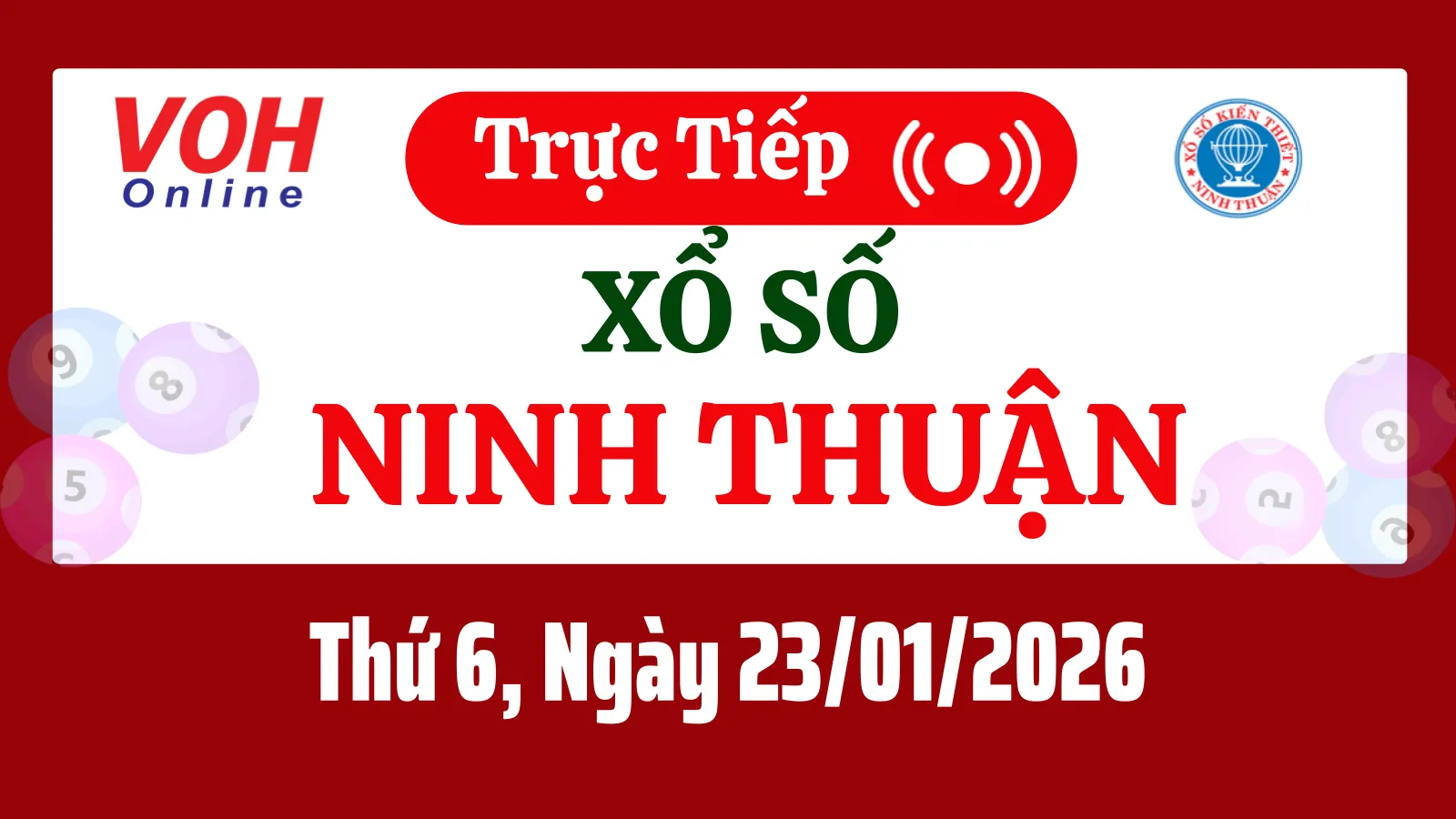 XSNT 23/1 - Kết quả xổ số Ninh Thuận hôm nay thứ 6 ngày 23/1/2026