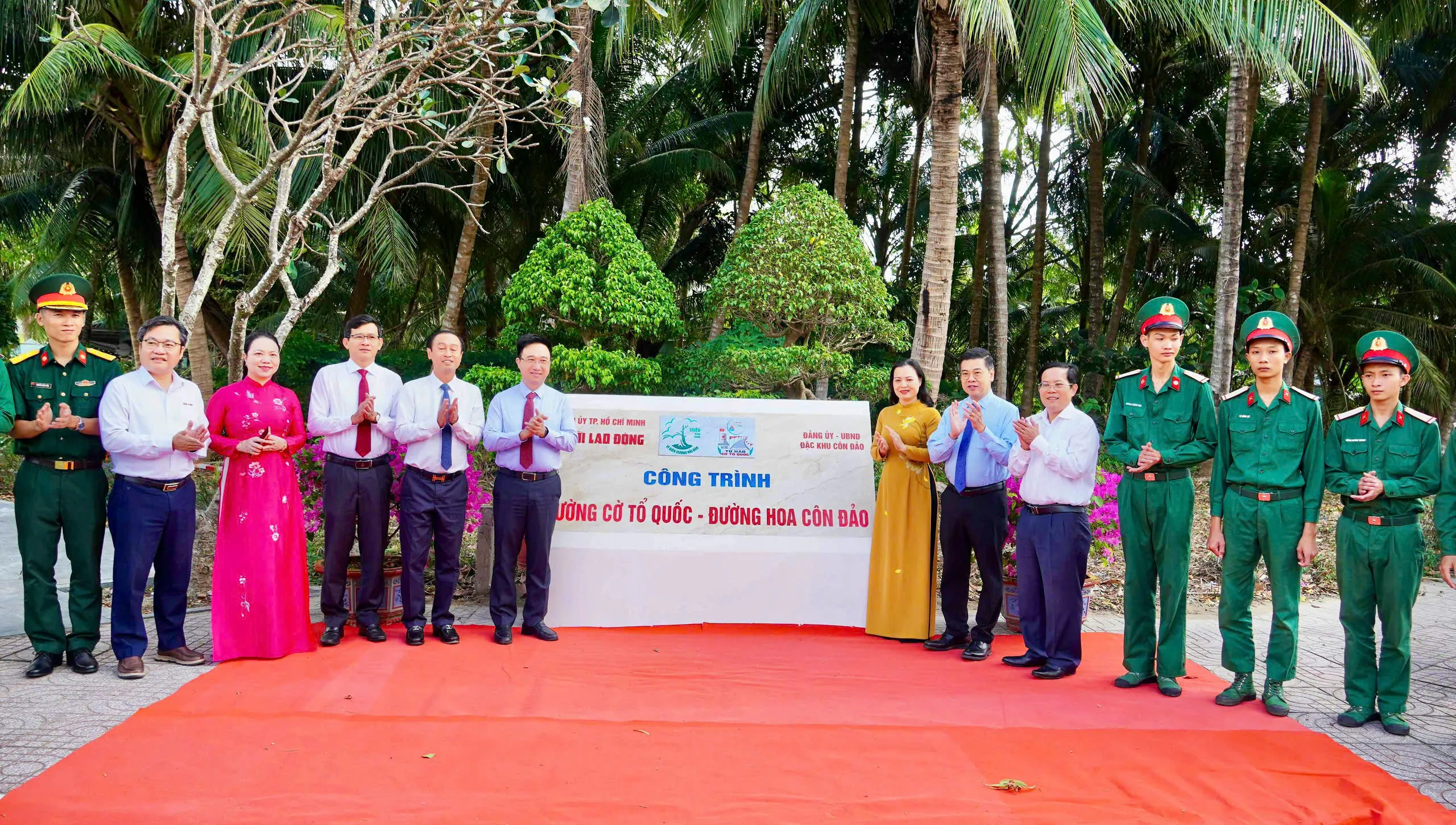 Lễ Khánh thành Công trình Đường cờ Tổ quốc - Đường hoa Côn Đảo. Ảnh BTC