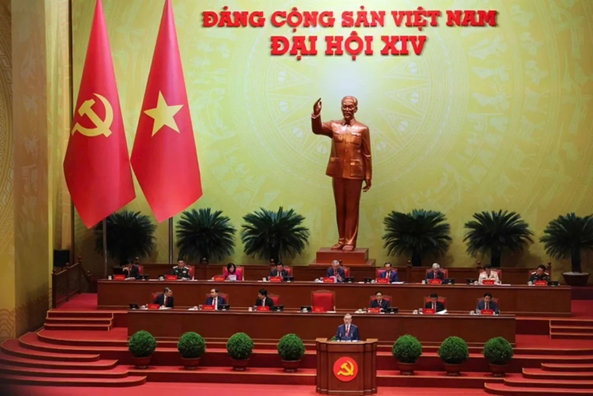 Tổng Bí thư Tô Lâm phát biểu tại Đại hội XIV của Đảng - Ảnh TT