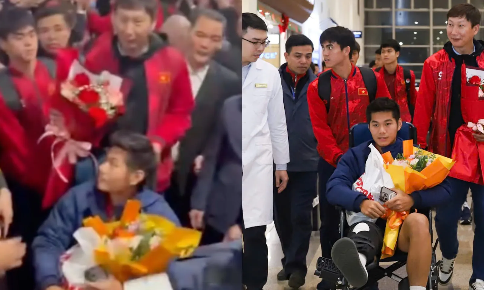 Xúc động! Thầy Kim ân cần đẩy xe lăn cho Hiểu Minh về nước