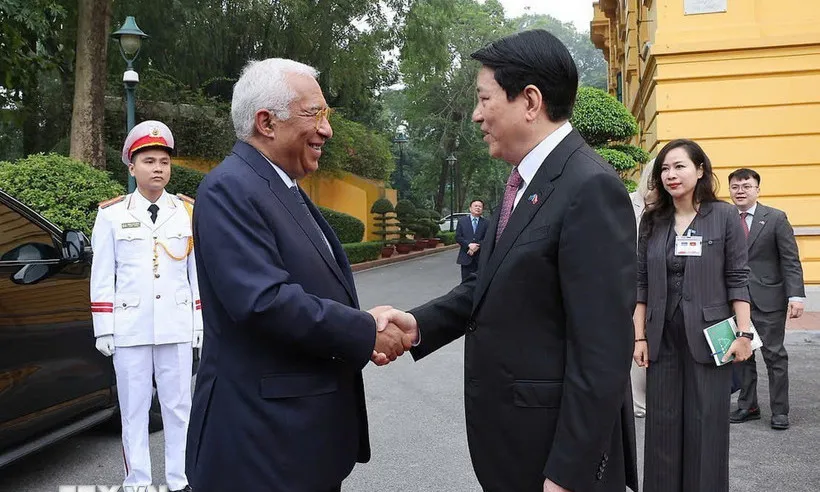 Chủ tịch nước Lương Cường chủ trì lễ đón chính thức Chủ tịch Hội đồng châu Âu