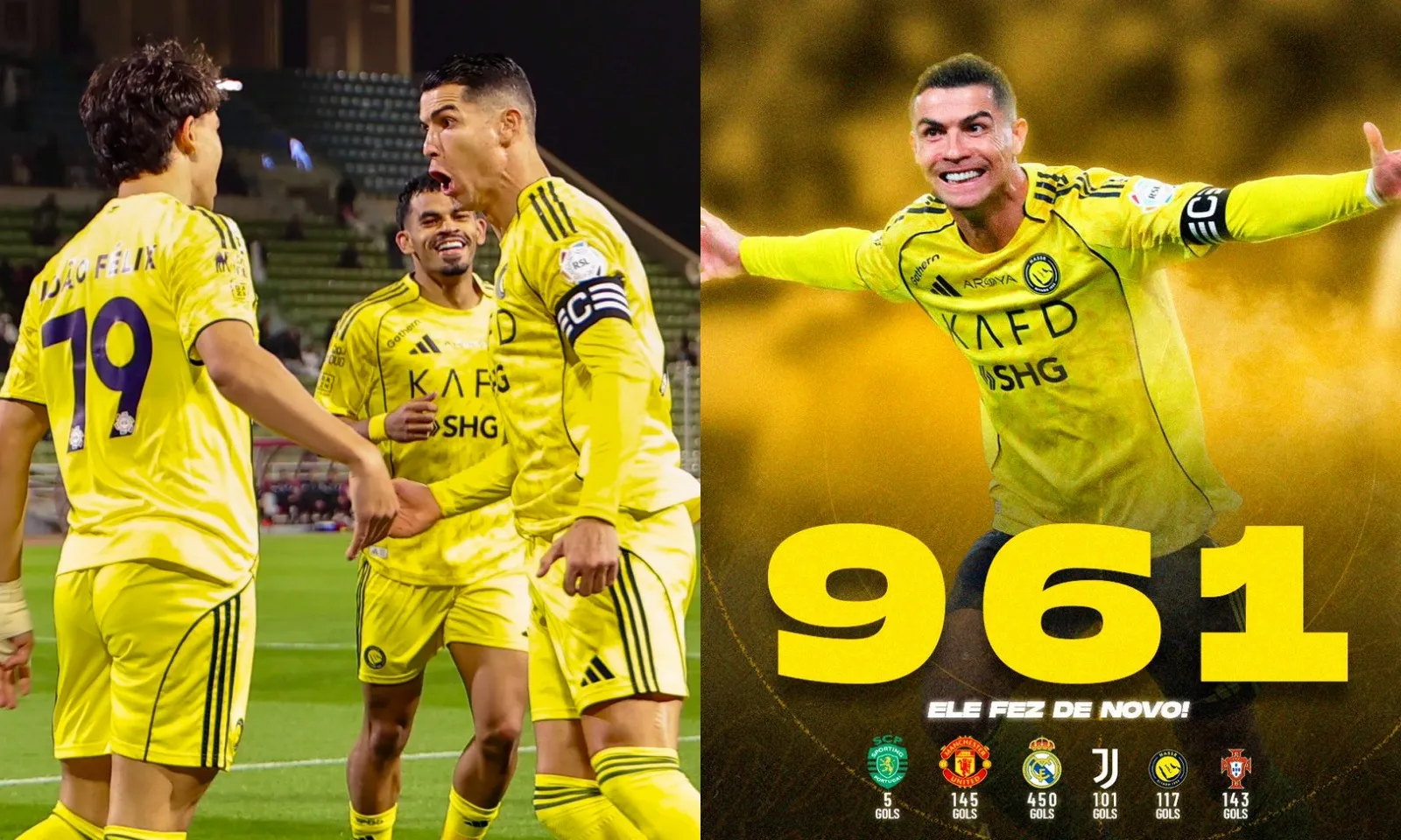 Ronaldo cán mốc 961 bàn thắng, Al Nassr bứt tốc đua vô địch