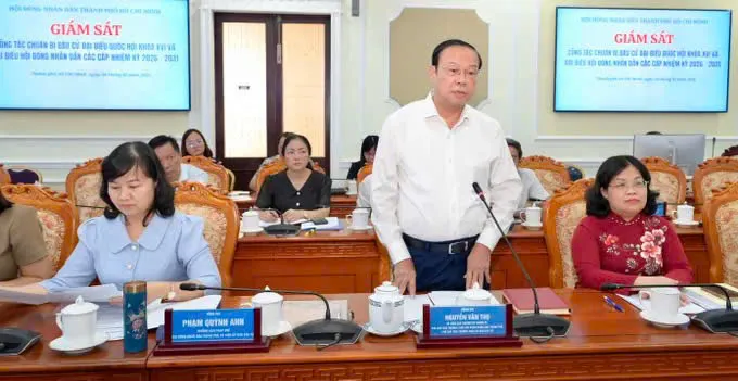 PCT TT Ủy ban bầu cử Nguyễn Văn Thọ phát biểu