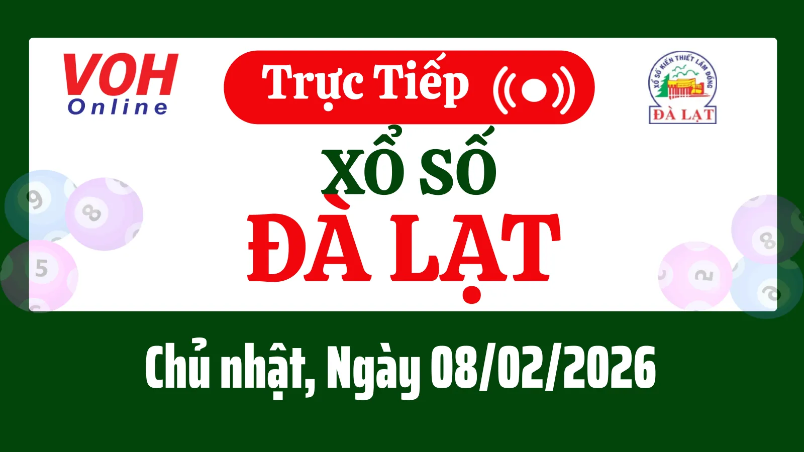 XSDL 8/2 - Kết quả xổ số Đà Lạt hôm nay chủ nhật ngày 8/2/2026