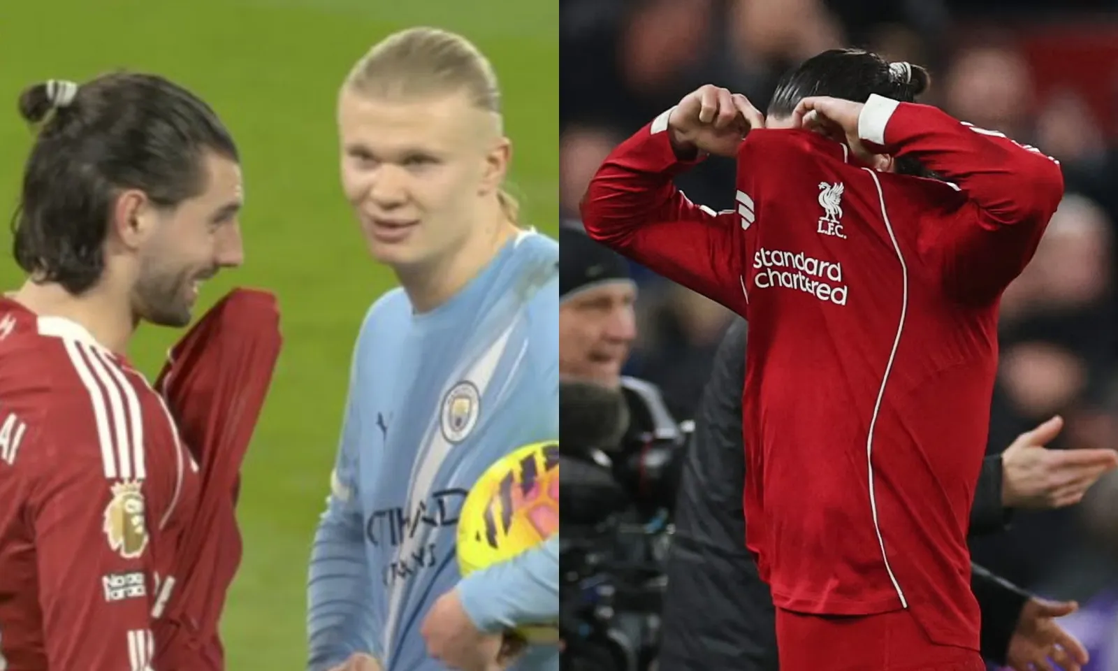 Haaland cùng Pep đòi bàn thắng và xoá thẻ đỏ cho Szoboszlai