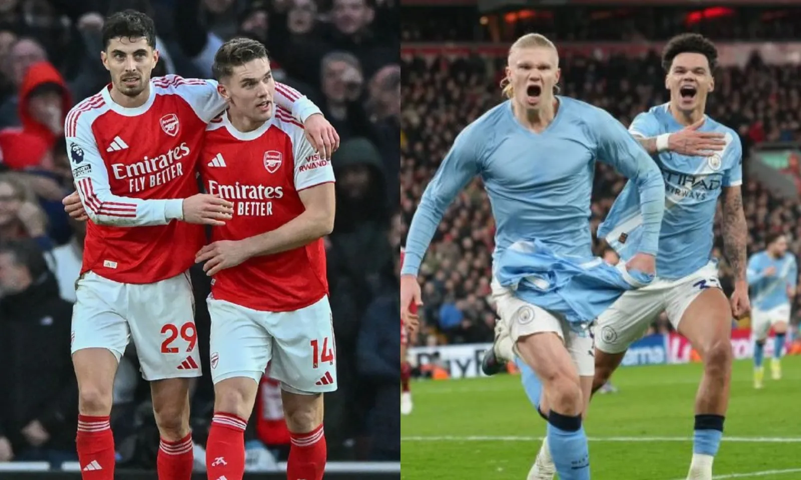 Man City hạ Liverpool lại có lợi cho Arsenal?