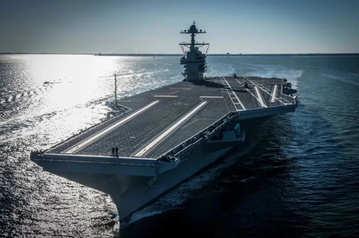 Tàu sân bay USS Gerald R. Ford. Ảnh AP