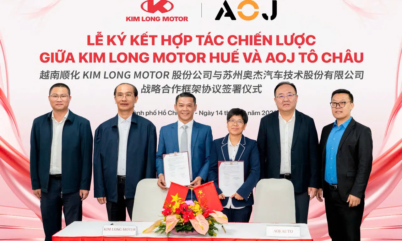 KIM LONG MOTOR HUẾ và AOJ TÔ CHÂU ký kết hợp tác chiến lược