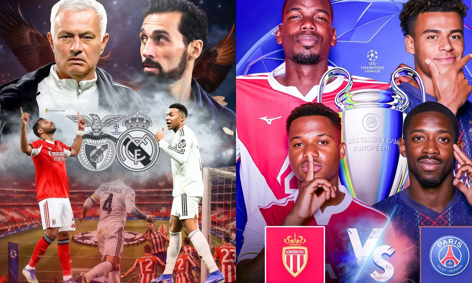 Lịch thi đấu Champions League tuần này: Benfica vs Real Madrid | AS Monaco vs PSG