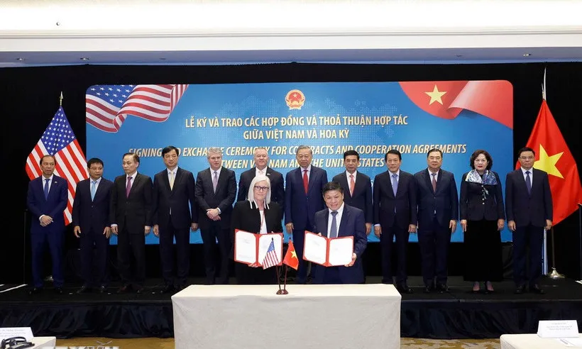 Tổng Bí thư Tô Lâm chứng kiến lễ ký, trao các thỏa thuận hợp tác giữa Việt Nam và Hoa Kỳ