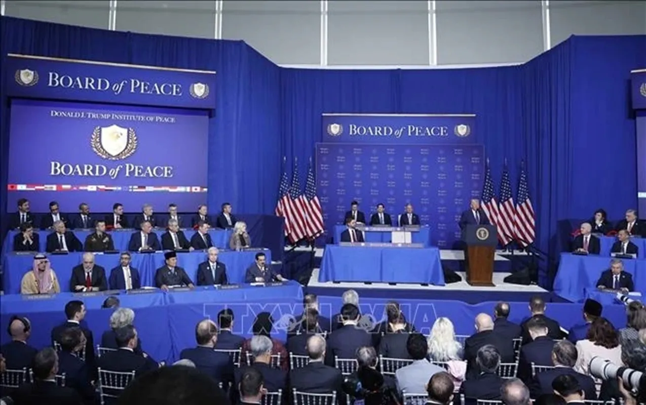 Tổng Bí thư Tô Lâm dự phiên khai mạc Hội đồng Hoà bình về Gaza. Ảnh TTXVN