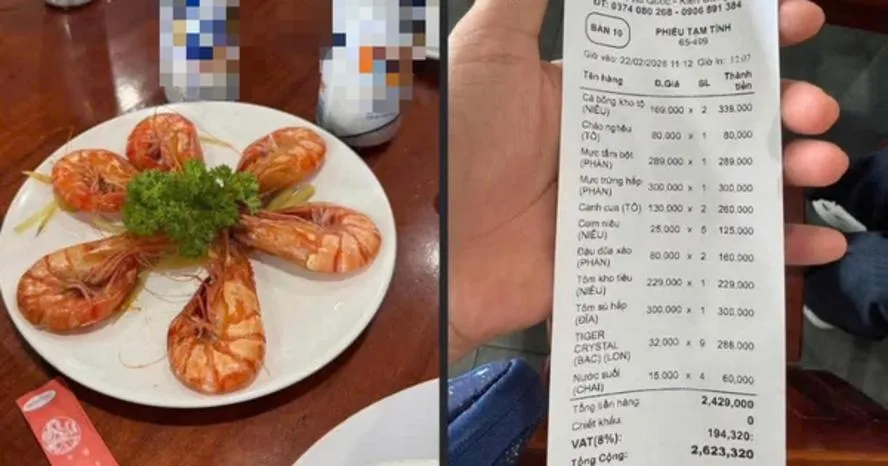 Dĩa tôm 300.000 đồng ở Phú Quốc dịp Tết gây tranh luận